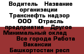 Водитель › Название организации ­ Транснефть надзор, ООО › Отрасль предприятия ­ Другое › Минимальный оклад ­ 25 000 - Все города Работа » Вакансии   . Башкортостан респ.,Баймакский р-н